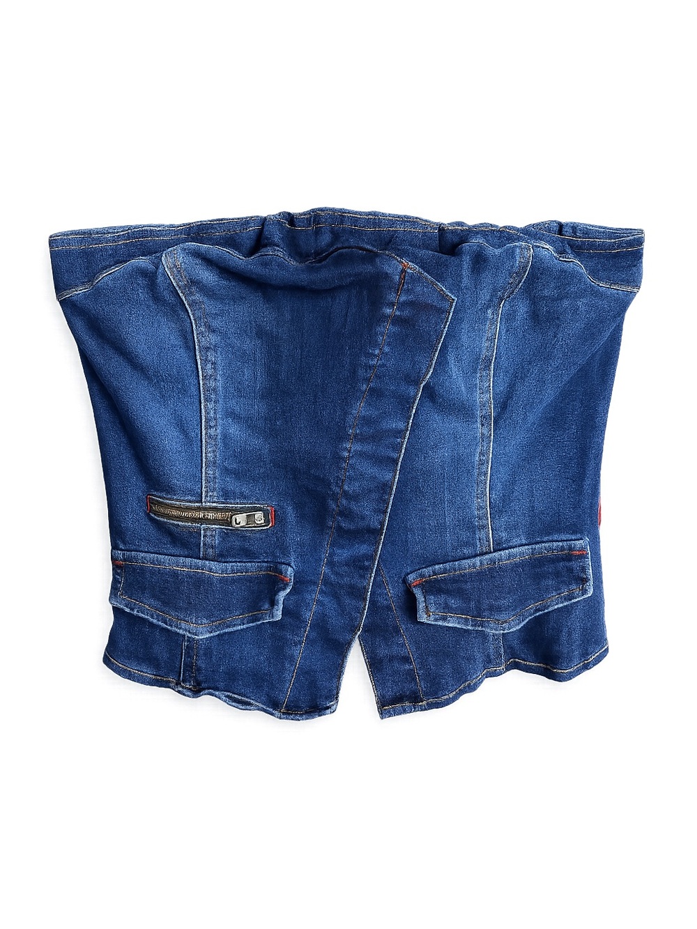 Vintage Y2K Miss Sixty Denim Corset Bustier Top Size M